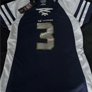 NFL Blue and White Jersey with Camouflage Number